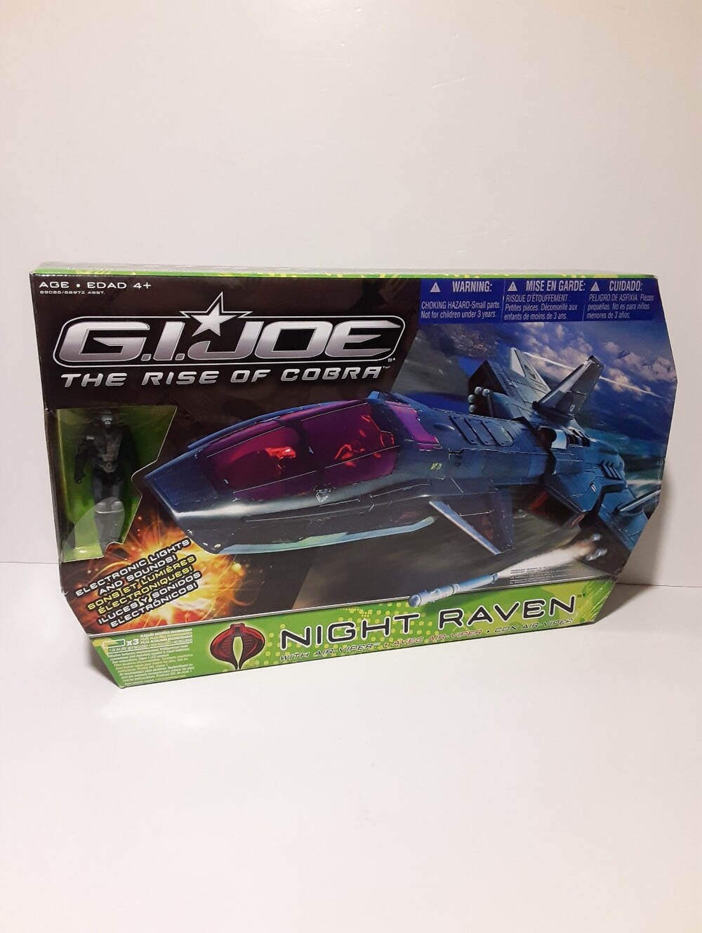 2009 GI Joe The Rise of Cobra Night Raven With Air Viper Electronic NEW Sealed